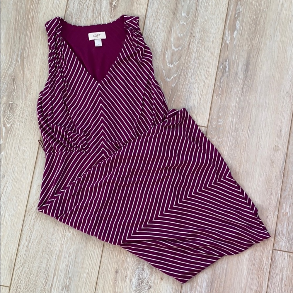 Purple striped dress by Ann Taylor Loft